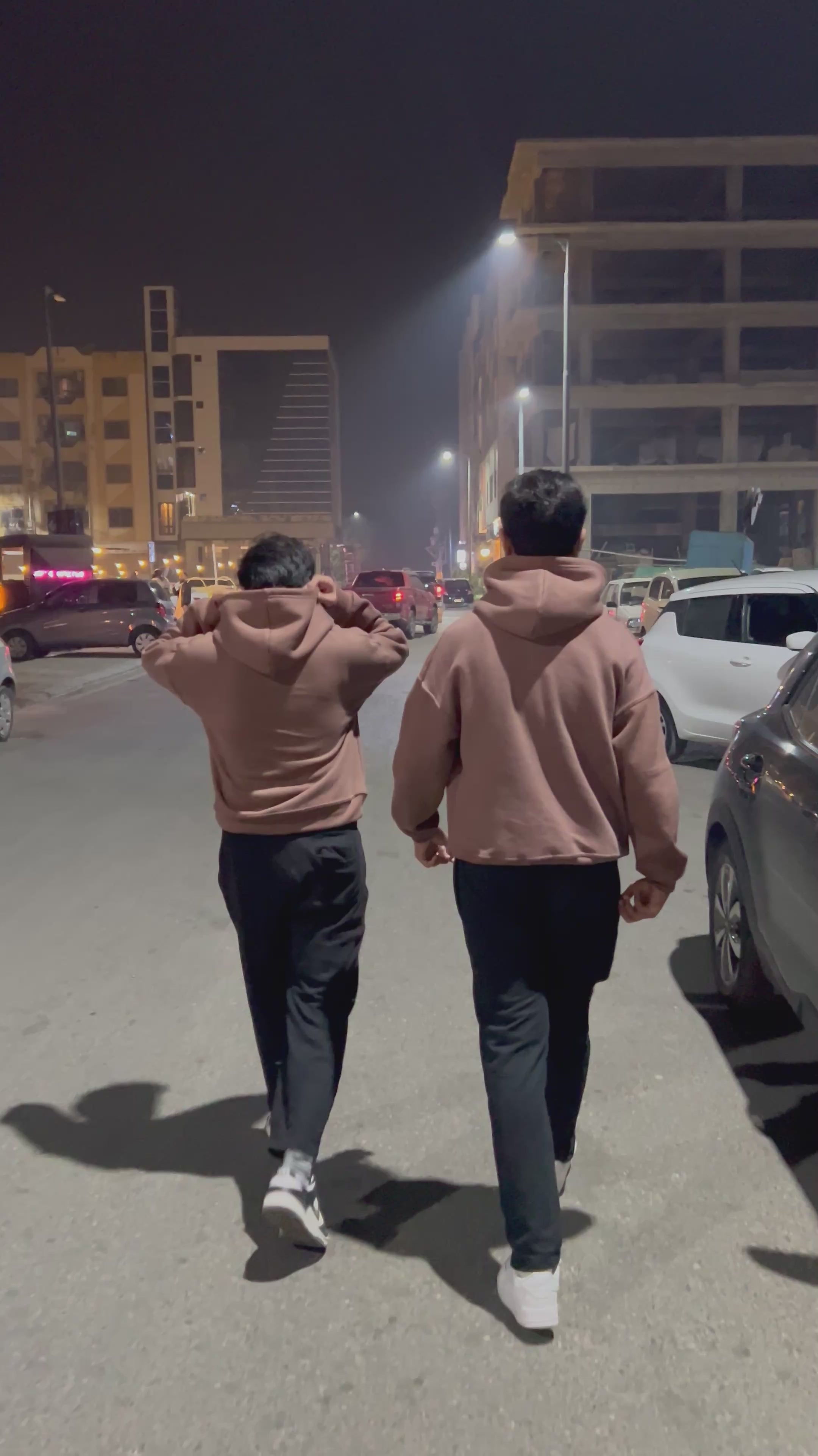 Oversized Brown Essential Hoodie (V*)